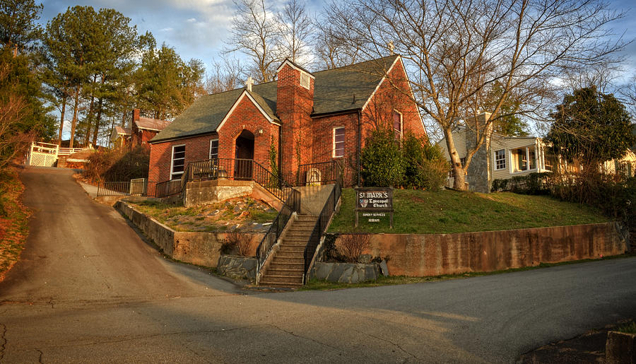 Tree Photograph - St Marks Episcopal Church Copperhill Tennessee by Greg and Chrystal Mimbs