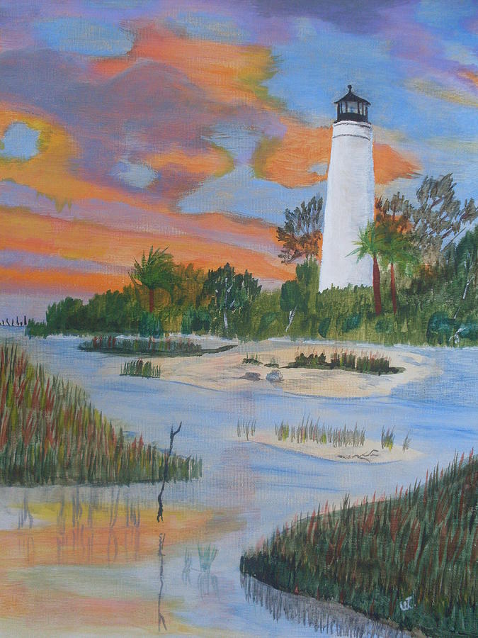 ST. Marks Lighthouse Fl. 4 Painting by Warren Thompson