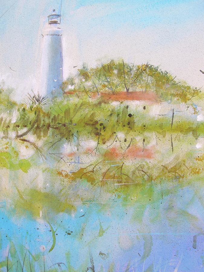 St Marks Lighthouse Painting by Gertrude Palmer