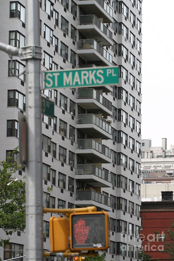 St. Marks Pl Street sign NYC Photograph by Chuck Kuhn