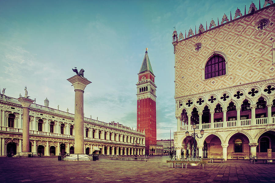 Architecture Photograph - St. Marks Square by Andrew Soundarajan