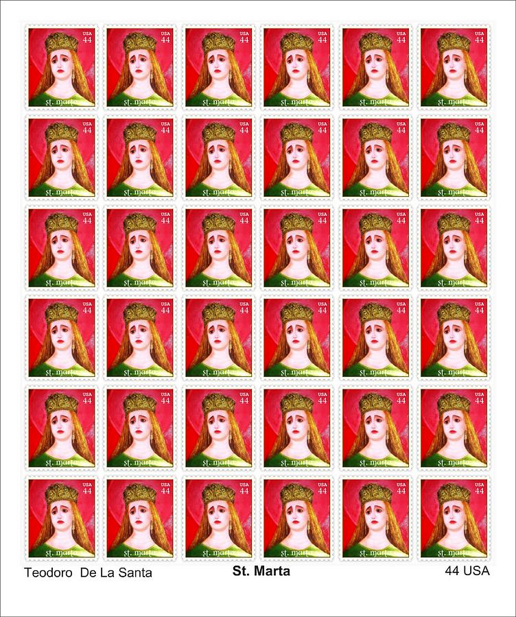 St Marta 36 Postage Stamps Digital Art by Teodoro De La Santa