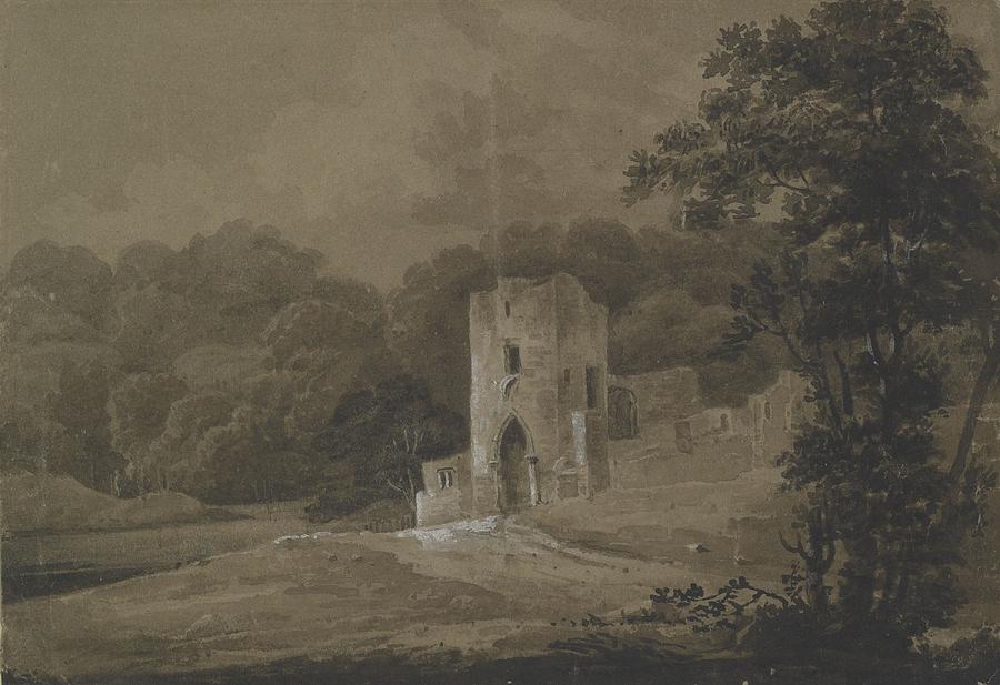 St. Martin Abbey, Richmond, Yorkshire, England, by John Cotman Painting by Celestial Images