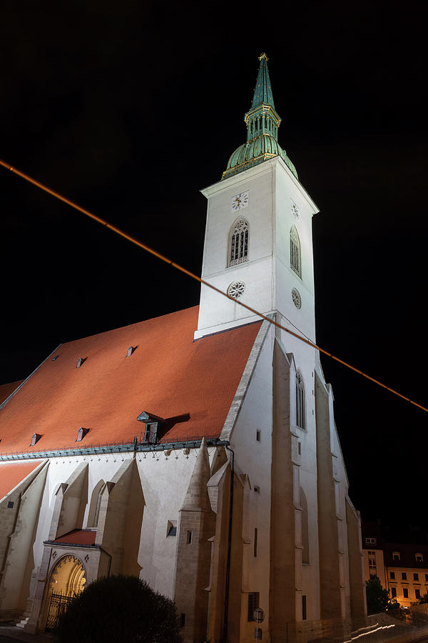 St. Martin Cathedral at Night in Bratislava Photograph by Artur Bogacki