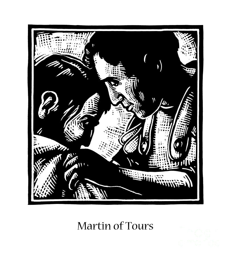 St. Martin of Tours - JLTOU Painting by Julie Lonneman