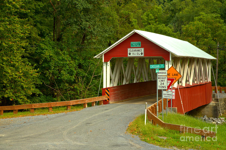 St. Mary Covered Bridge Around The Bend Photograph by Adam Jewell