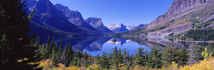 St Mary Lake Glacier National Park Mt Photograph by Panoramic Images