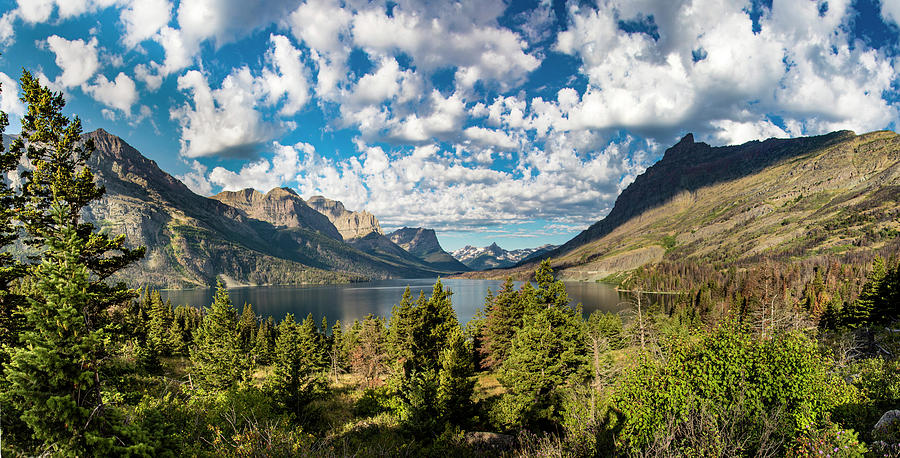 St Mary Panoramic Glacier national park Photograph by John McGraw