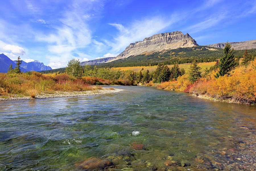 St. Mary River Autumn Photograph by Jack Bell