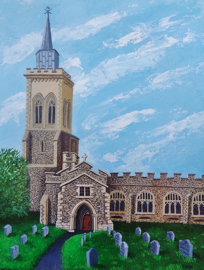 St. Marys in England Painting by Katherine Young-Beck