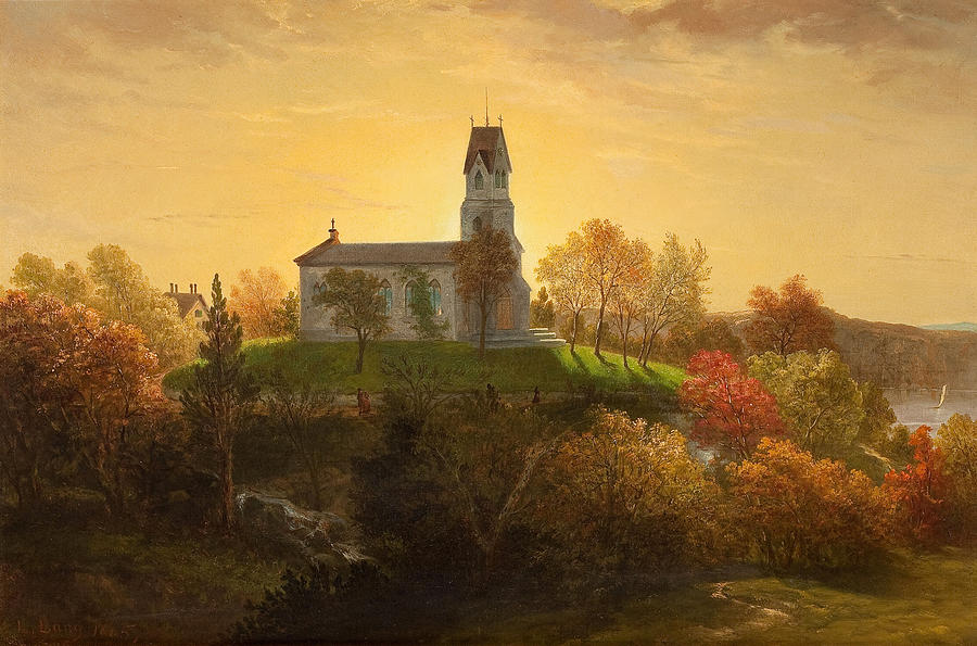 St Marys in the Highlands Garrison New York Painting by Louis Lang