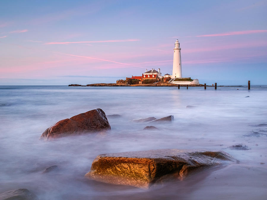 St Mary's Lighthouse Photograph by Brian Smith - Pixels