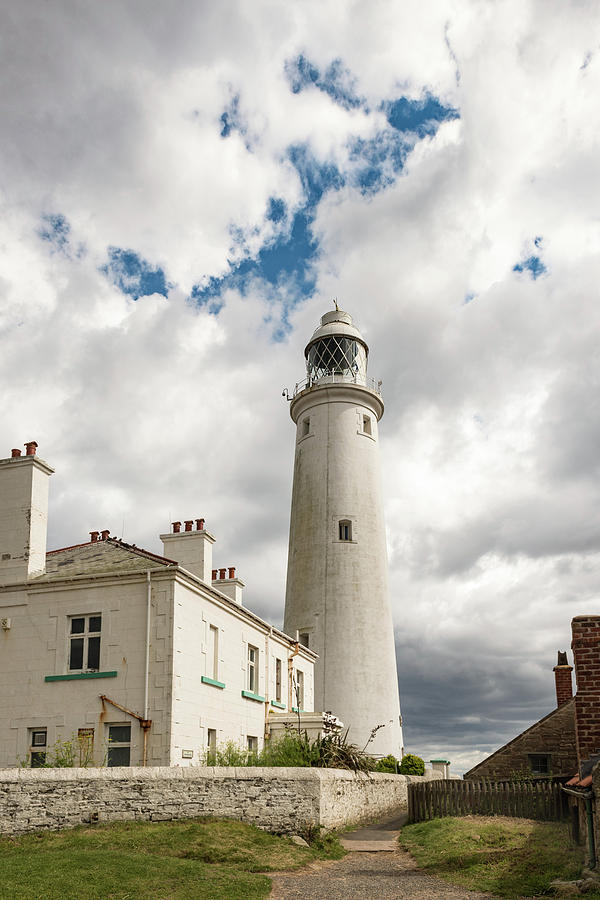 St Marys Lighthouse buildings Photograph by Gary Eason
