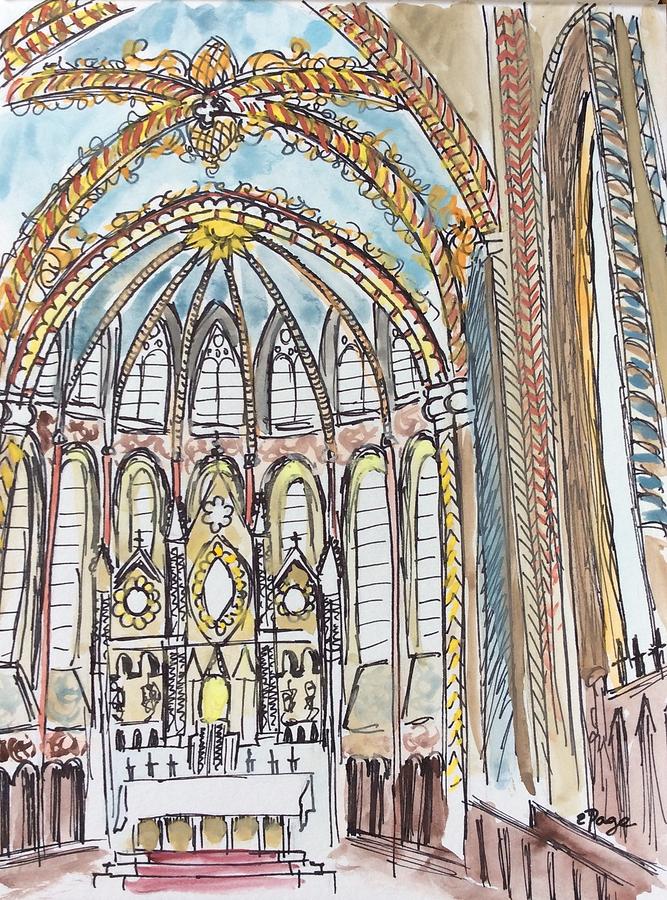 St. Matthias Cathedral in Budapest Painting by Emily Page