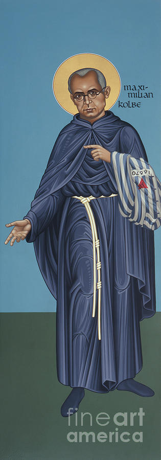 St. Maximilian Kolbe - RLMAK Painting by Br Robert Lentz OFM