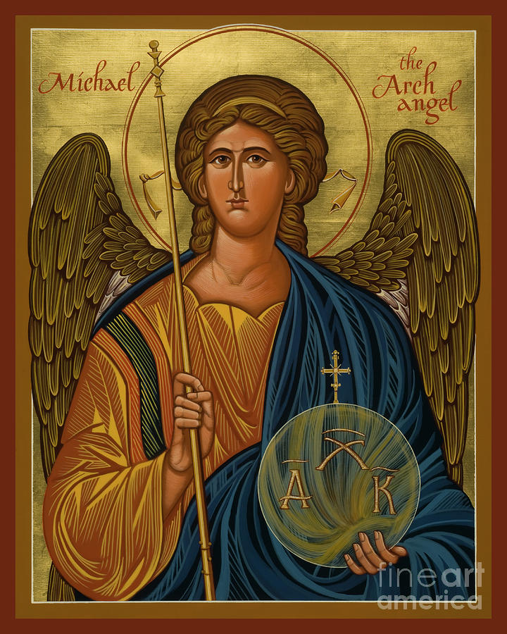 St. Michael Archangel - JCMIK Painting by Joan Cole