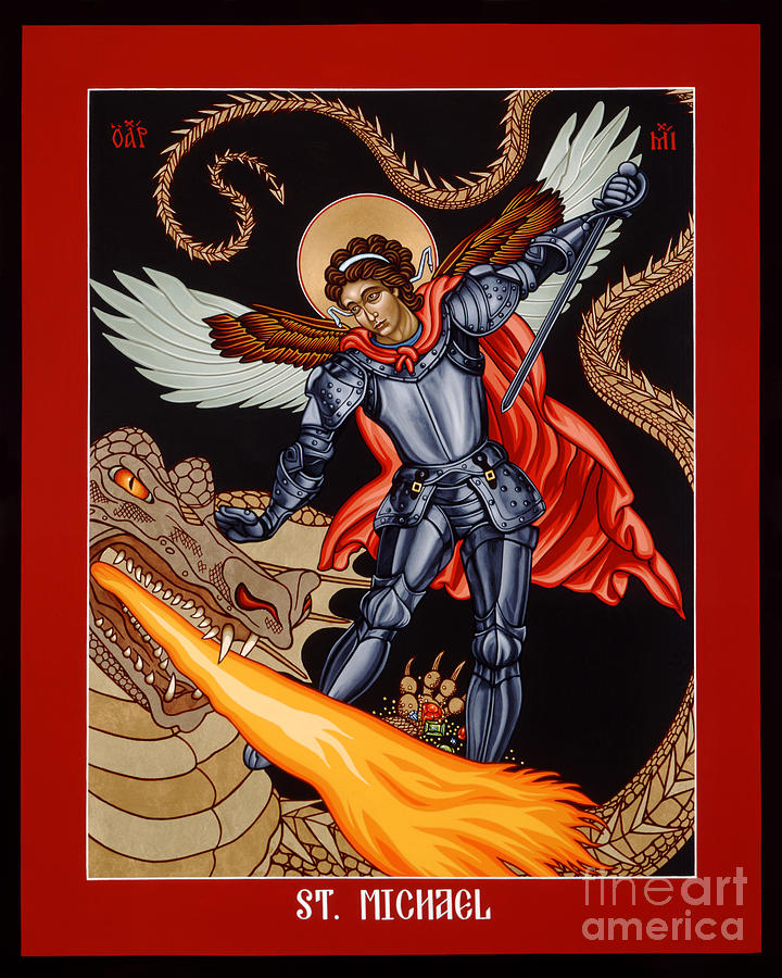 St. Michael Archangel - LWMCA Painting by Lewis Williams OFS