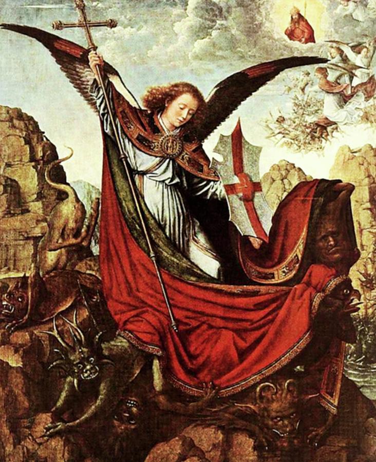 Saint Mixed Media - St Michael the Archangel 105 by David Gerard