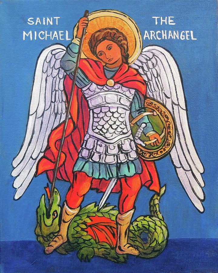 St. Michael the Archangel Painting by Candy Mayer