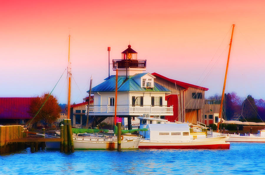 Boat Photograph - St. Michaels Lighthouse by Bill Cannon