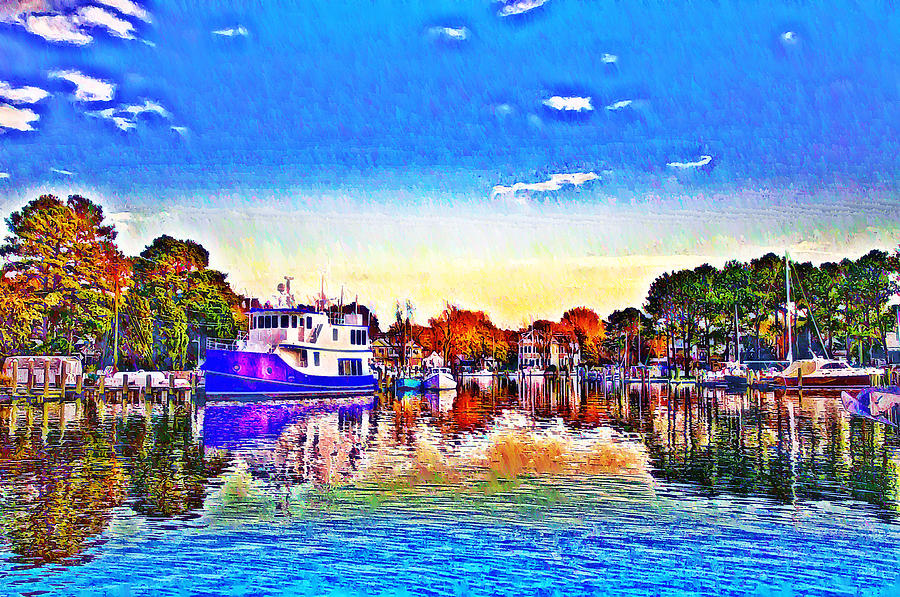 Boat Photograph - St. Michaels Marina by Bill Cannon