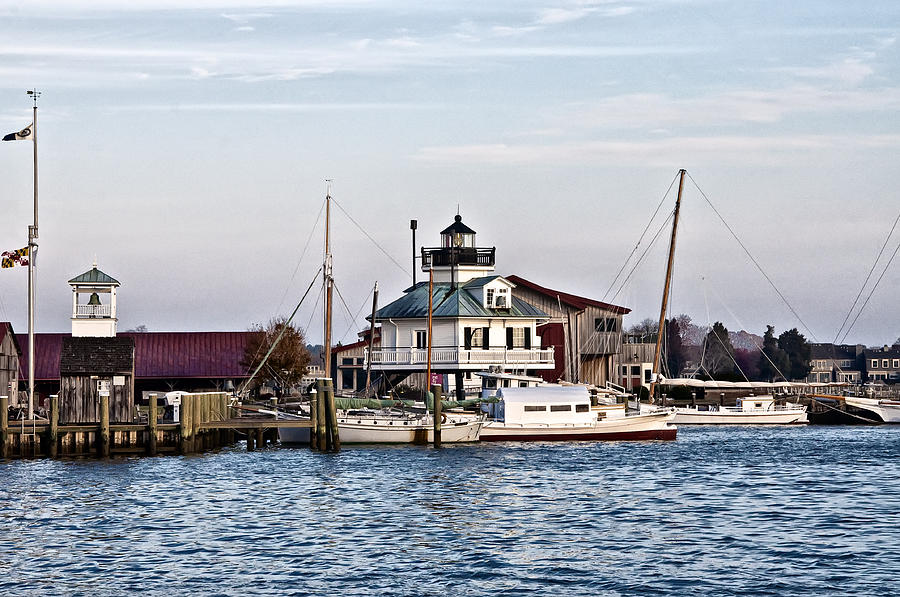 Boat Photograph - St Michaels Maryland Lighthouse by Bill Cannon