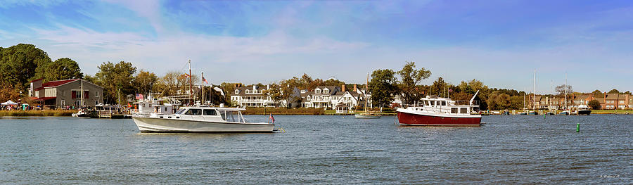 St Michaels - Miles River - Pano Photograph by Brian Wallace
