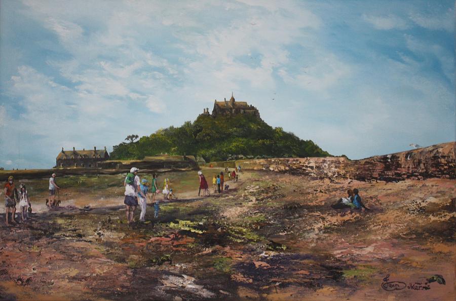 St Michaels Mount Cornwalll Painting by Jean Walker
