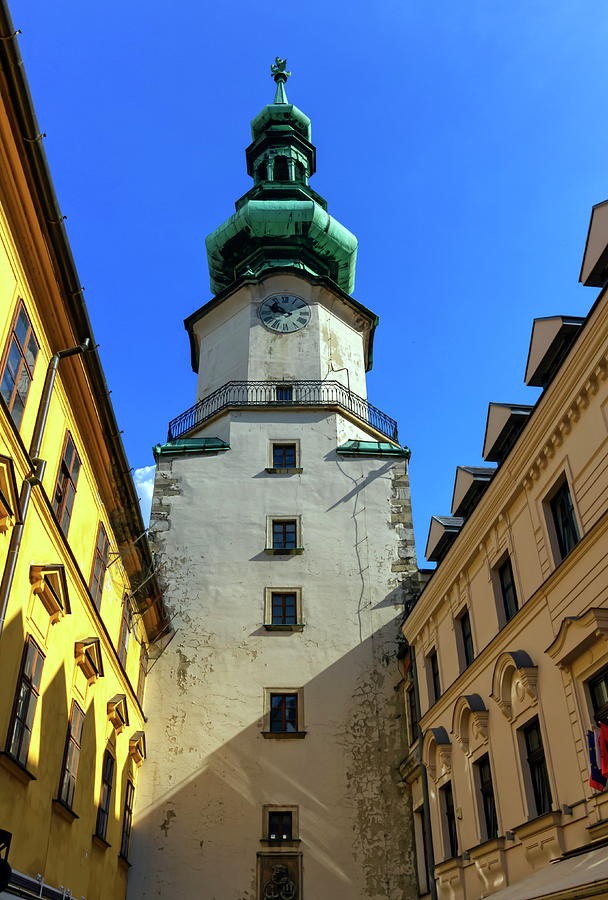 St Michaels tower in the old city, Bratislava, Slovakia, Europe Photograph by Elenarts - Elena Duvernay photo