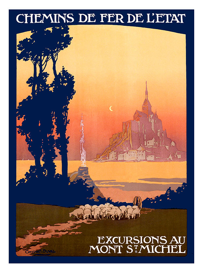 St. Michel, France, vintage travel poster Painting by Long Shot