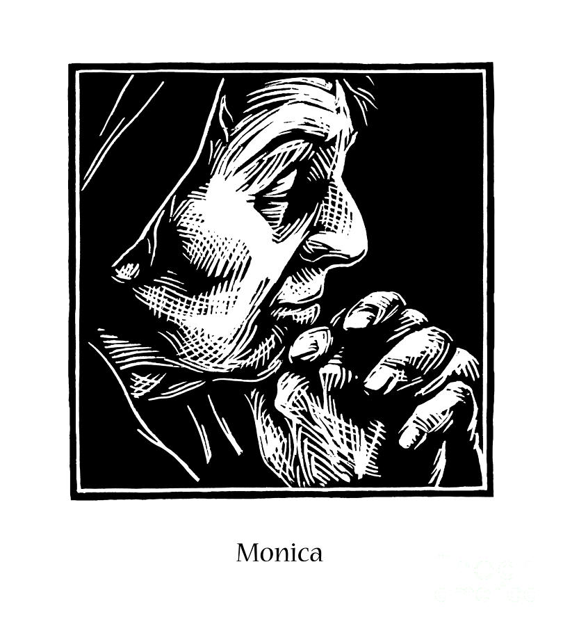 St. Monica - JLMON Painting by Julie Lonneman