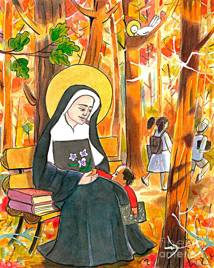 St. Mother Theodore Guerin - MMTHG Painting by Br Mickey McGrath OSFS