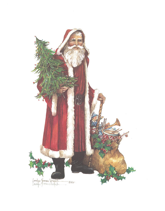 Christmas Painting - St. Nicholas I by Carolyn Shores Wright