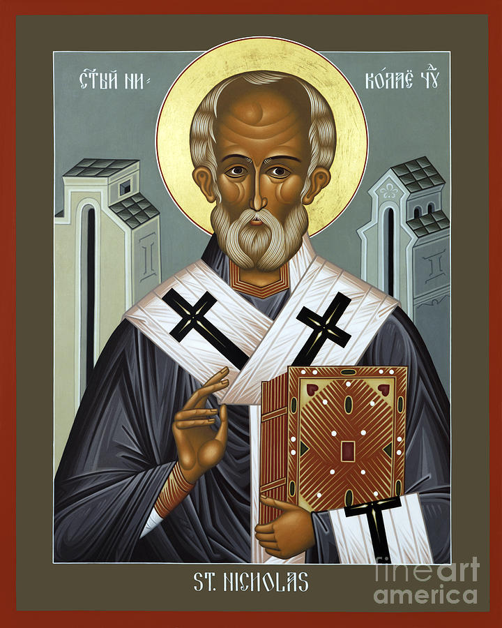 St. Nicholas of Myra - RLNIC Painting by Br Robert Lentz OFM