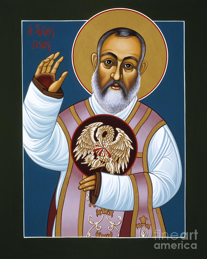 St Padre Pio Mother Pelican 047 Painting by William Hart McNichols
