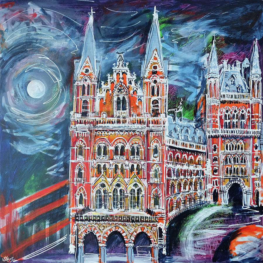 St Pancras Painting by Laura Hol Art