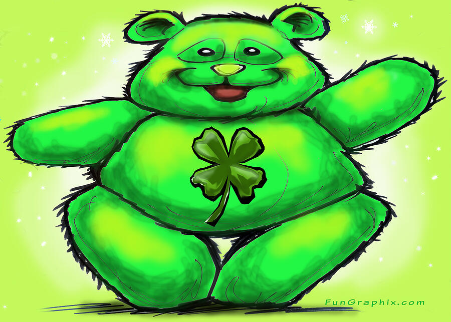 St. Patrick Bear Painting by Kevin Middleton