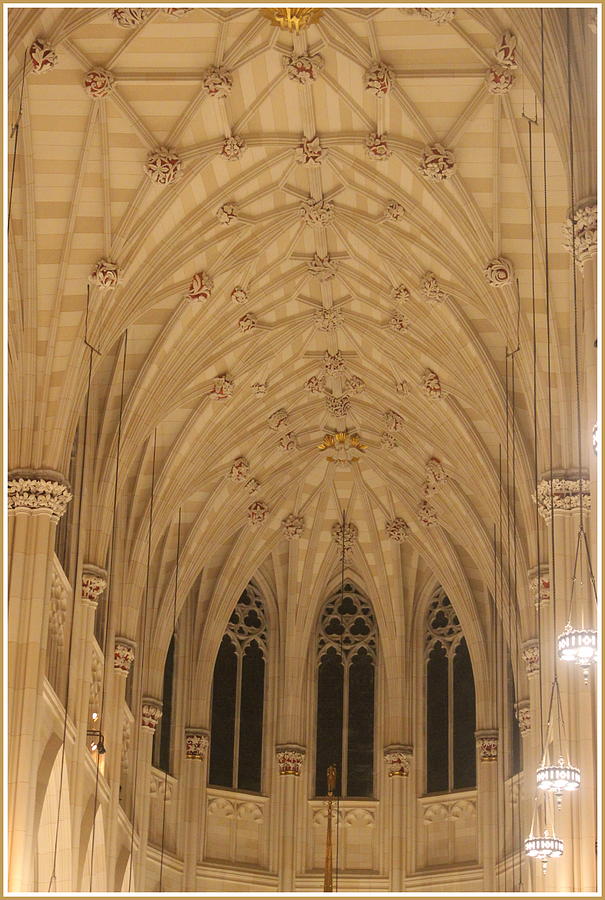 St. Patricks Cathedral - Detail of Main Altars Ceiling Photograph by Dora Sofia Caputo