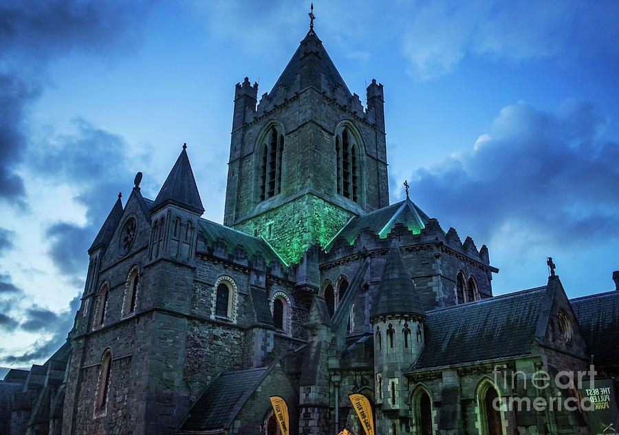Sunset Photograph - St Patricks Cathedral Winter Dublin Ireland 2 by Alex Art