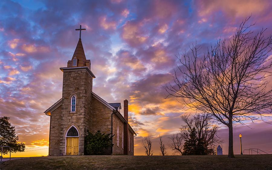 Sunset Photograph - St. Patricks Church by Mark McDaniel