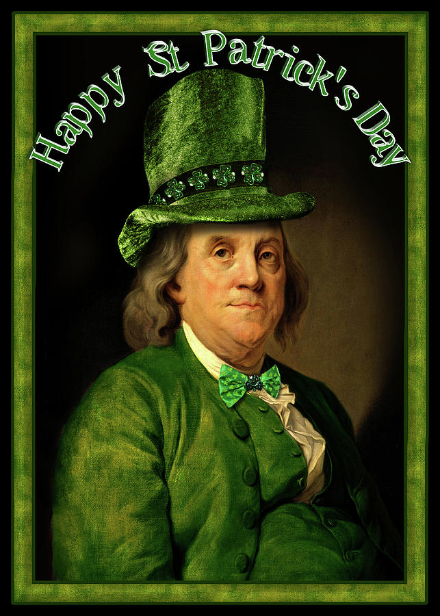 St Patricks Day Ben Franklin Painting by Gravityx9 Designs