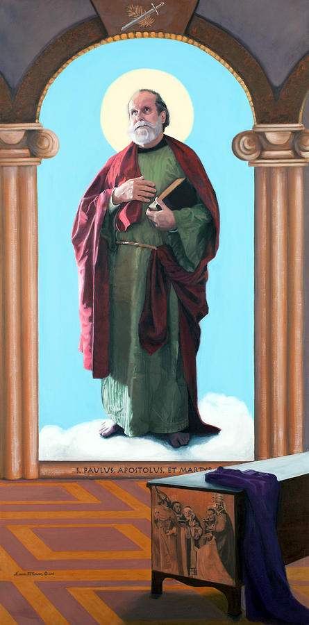 Apostle Painting - St Paul  by Sister Laura McGowan