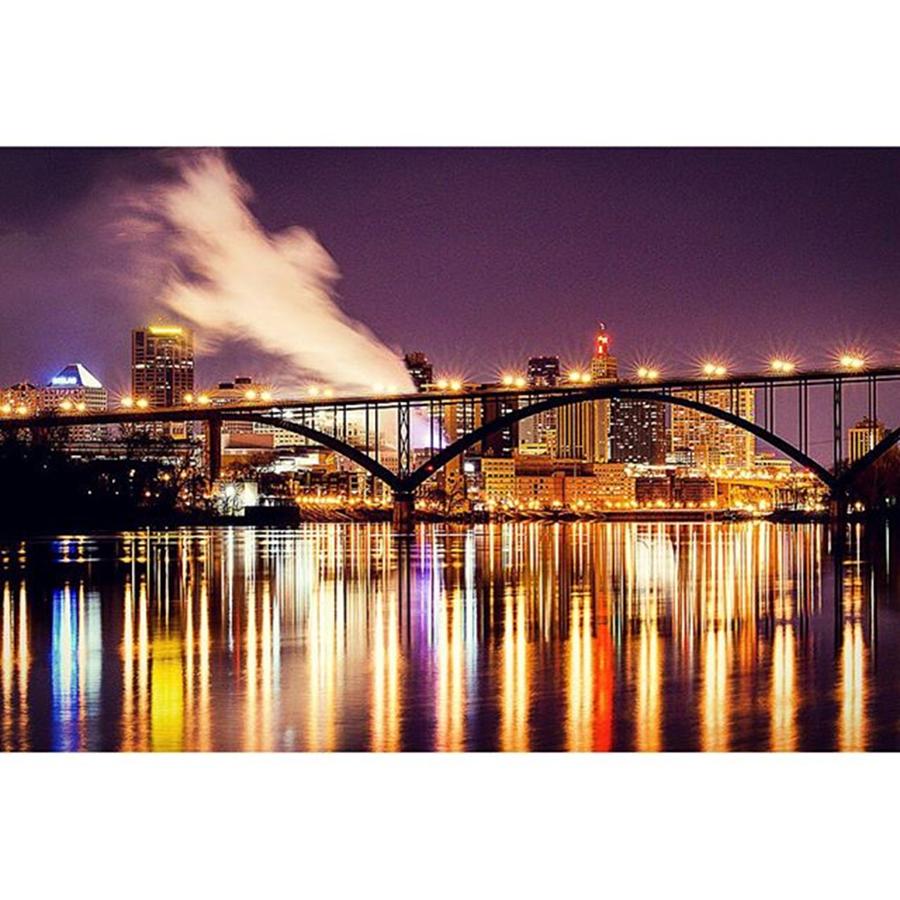 Stpaul Photograph - St. Paul High Bridge And Mississippi River by Jeff Schad