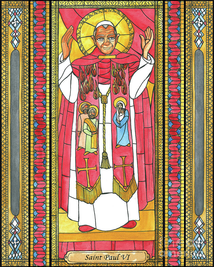 St. Paul VI - BNPPV Painting by Brenda Nippert