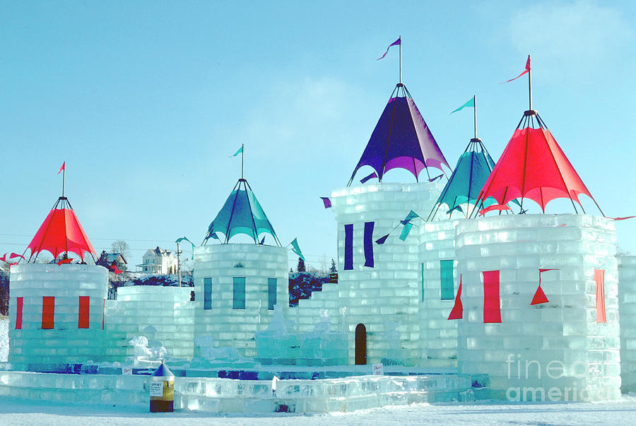 St. Paul Winter Carnival Ice Castle. St Paul Minnesota MN USA