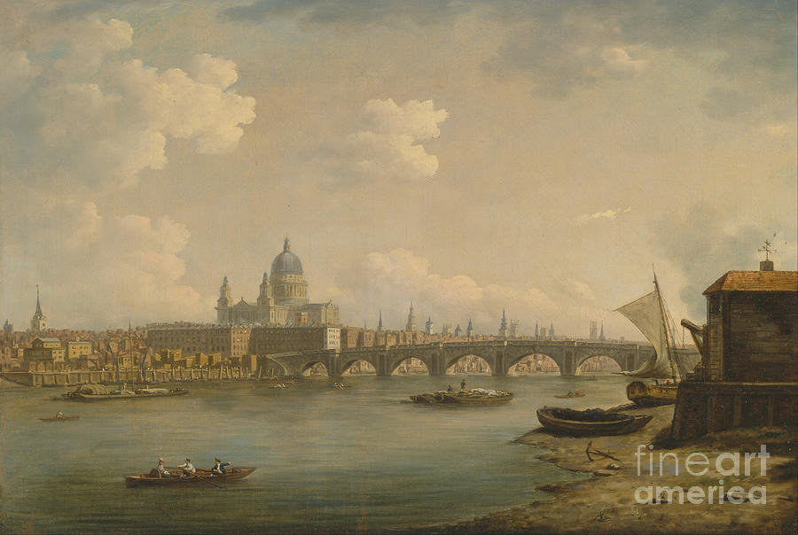 William Marlow Painting - St Pauls And Blackfriars Bridge by Celestial Images