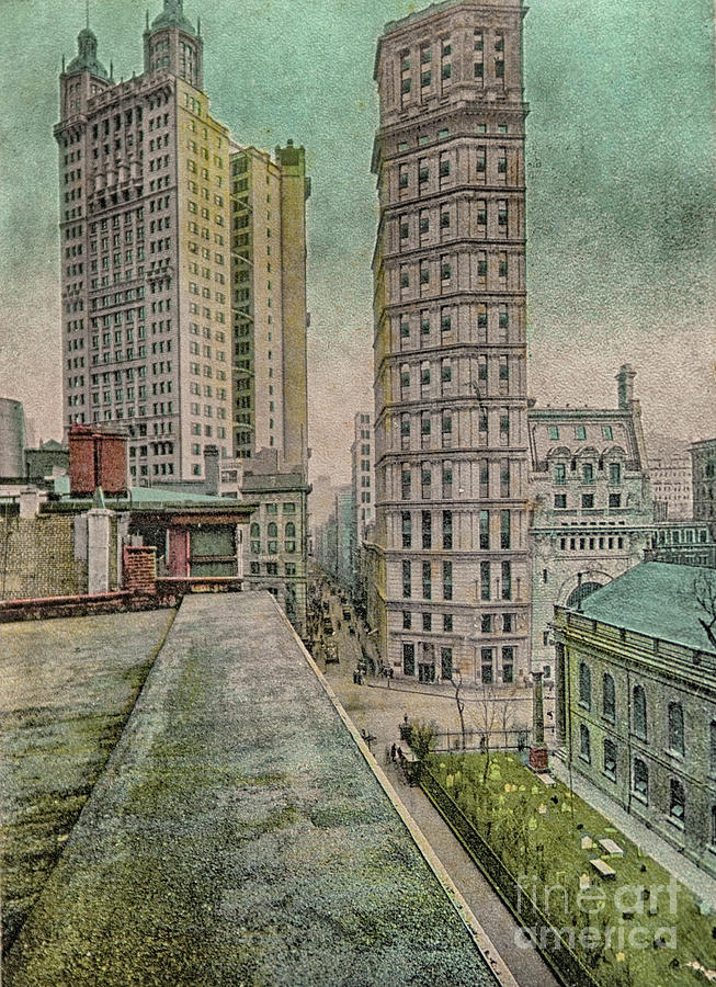 St Pauls buildings in New York 1905 Digital Art by Patricia Hofmeester