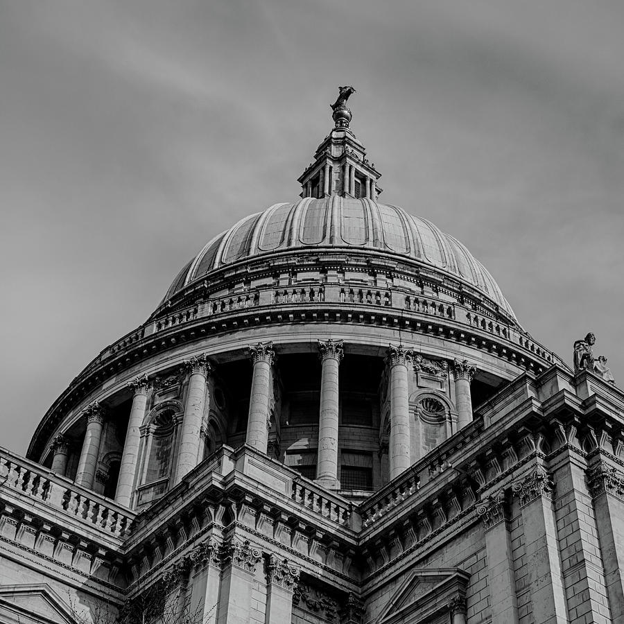 St. Pauls in Black and White Photograph by Leah Palmer