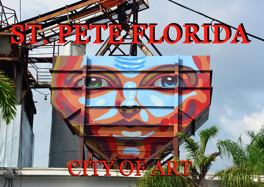 St, Pete Florida face mural Photograph by David Lee Thompson