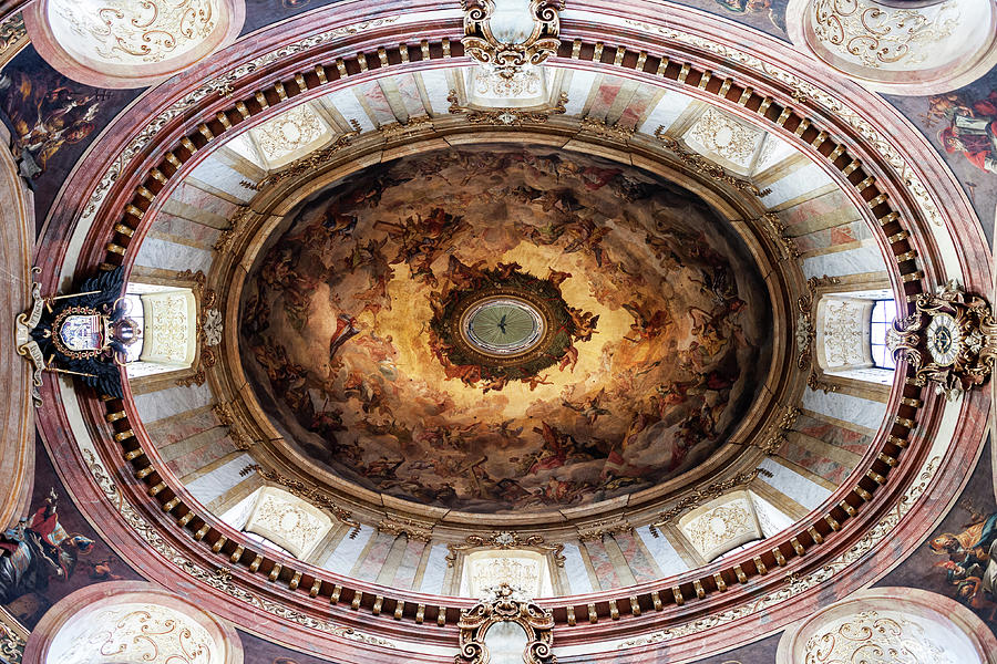 St. Peter Church Cupola Fresco in Vienna Photograph by Artur Bogacki